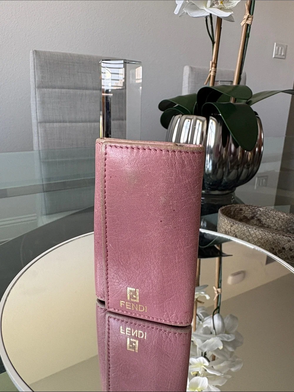 Fendi Leather Key & Card Holder